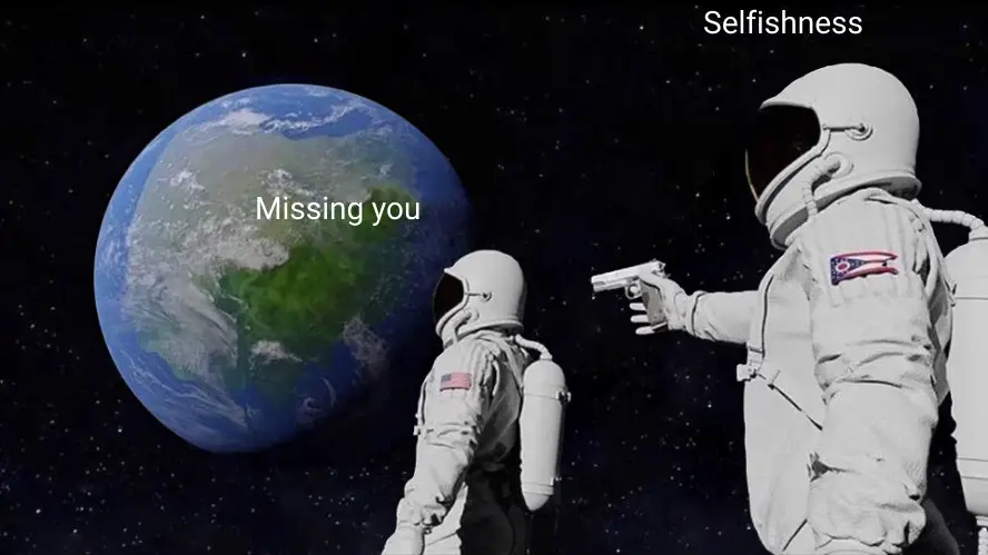 Astronaut shooting meme.