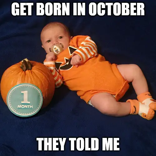 Happy Halloween Baby Meme.
