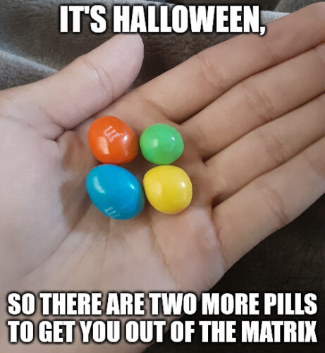 Halloween Candy M n m Hand Meme.