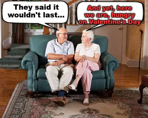 Old married couple Valentine's meme.