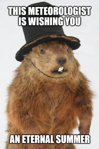 Eternal summer - Funny Groundhog Day meme