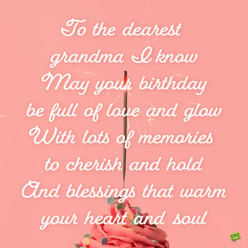 Birthday Poems for Grandma.