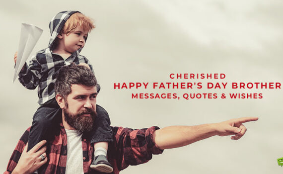 Featured image for a blog post with father's day messages for brother.