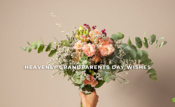 Featured image for a blog post with wishes and messages for grandparents' day in heaven.