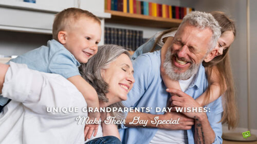 Featured image for a blog post with Grandparents' day wishes , messages and quotes.