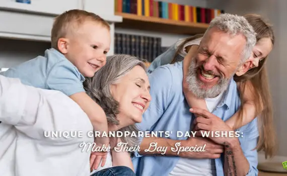Featured image for a blog post with Grandparents' day wishes , messages and quotes.
