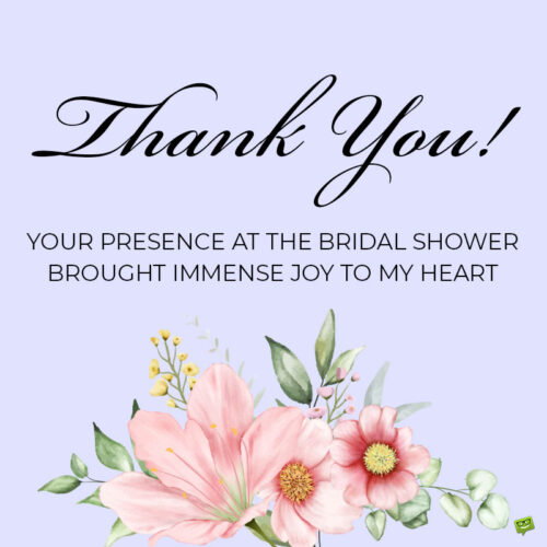  Bridal Shower Thank You Note.