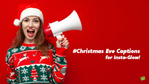 Featured image for a blog post that provides Christmas Eve captions.