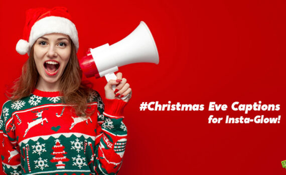 Featured image for a blog post that provides Christmas Eve captions.
