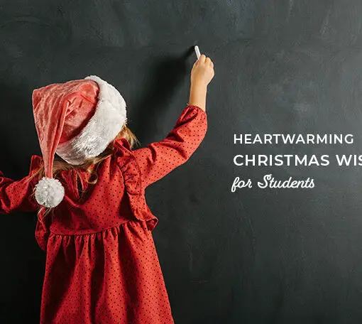 A feature image for heartwarming Christmas wishes for students