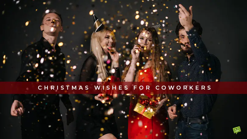 Featured image for a blog post with Christmas Wishes for Coworkers.